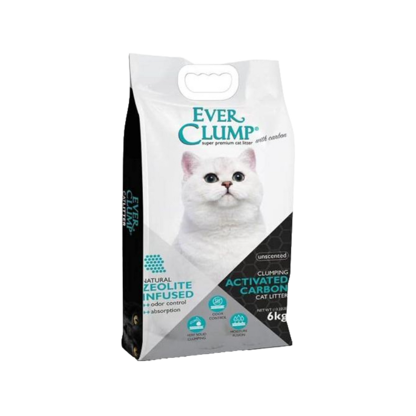 Ever Clump חול חתולים מתגבש פחם פעיל וזאוליט