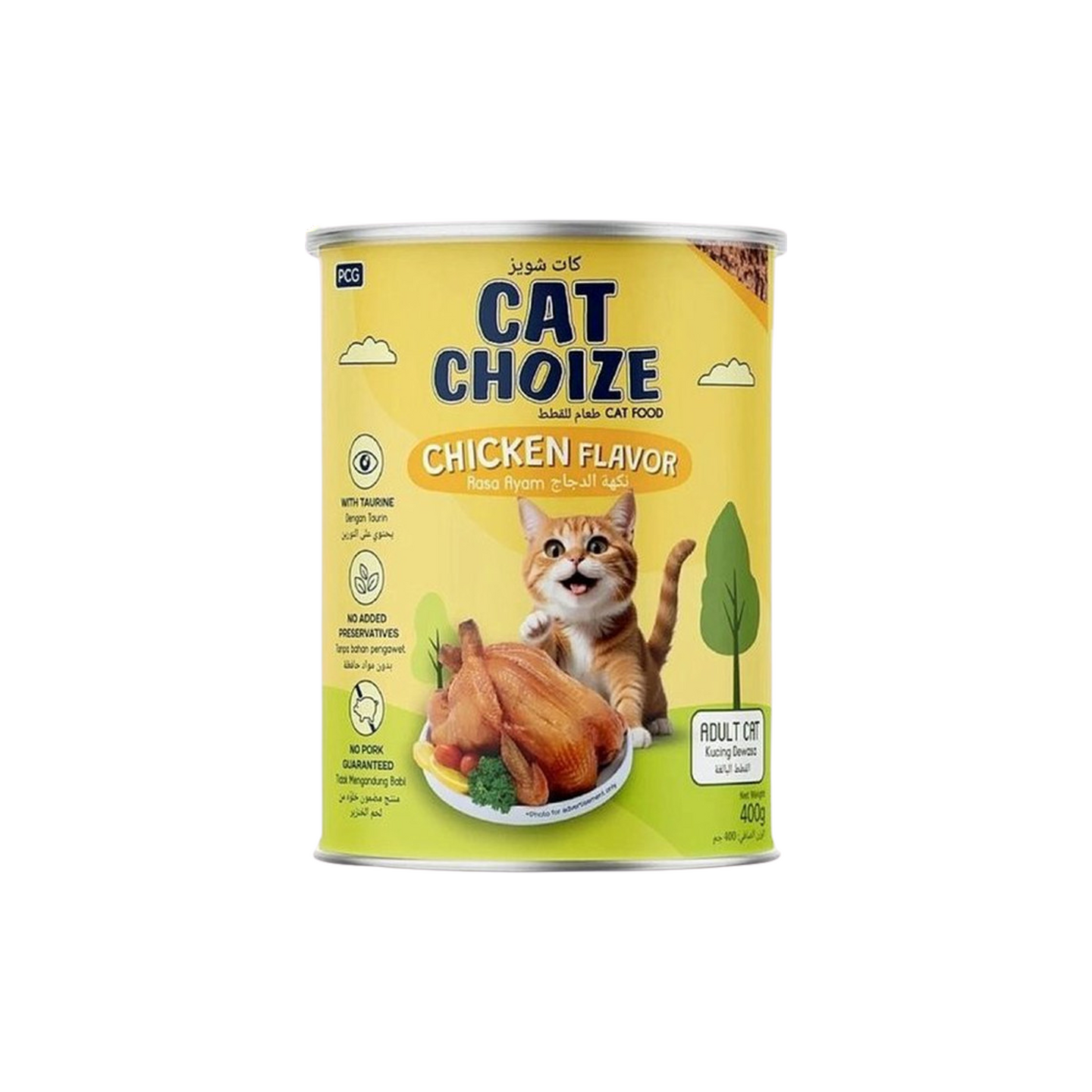 CAT CHOIZE קט צ'וייס שימורים לחתול פטה עוף