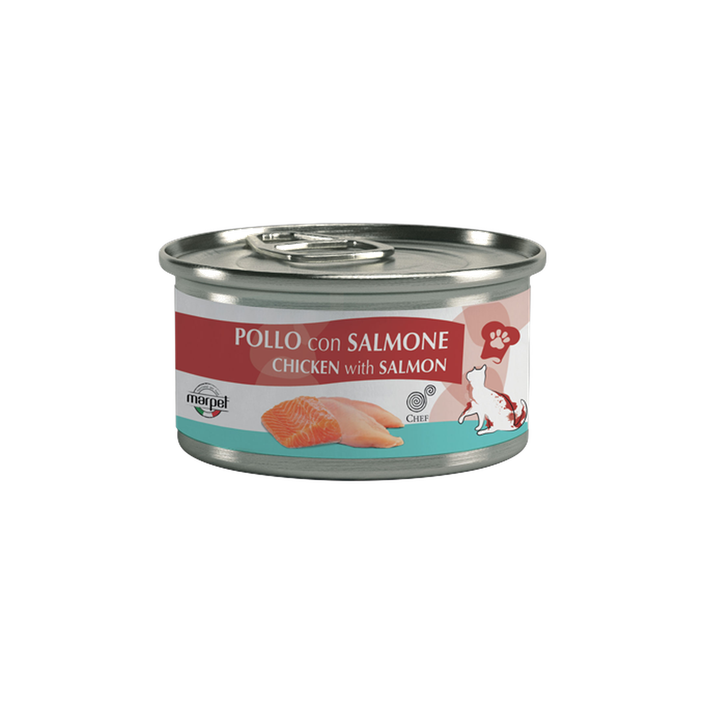 Chef שף מעדן עוף וסלמון שימורים לחתול