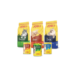 Josicat באנדל שק מזון יבש 18 ק"ג + 10 שימורים