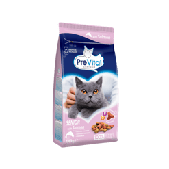 PreVital פרוויטאל מזון יבש לחתולים בטעם סלמון סניור