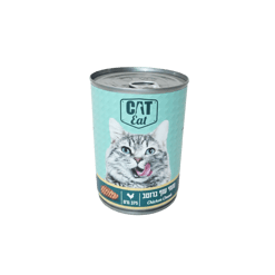 Cat eat קט איט שימורים לחתול נתחי עוף ברוטב