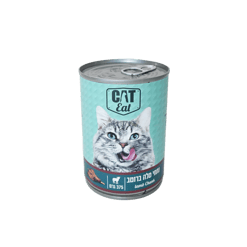 Cat eat קט איט שימורים לחתול נתחי טלה ברוטב