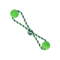 dog it דוג איט צעצוע חבל דנטלי ו2 כדורי טניס לכלב