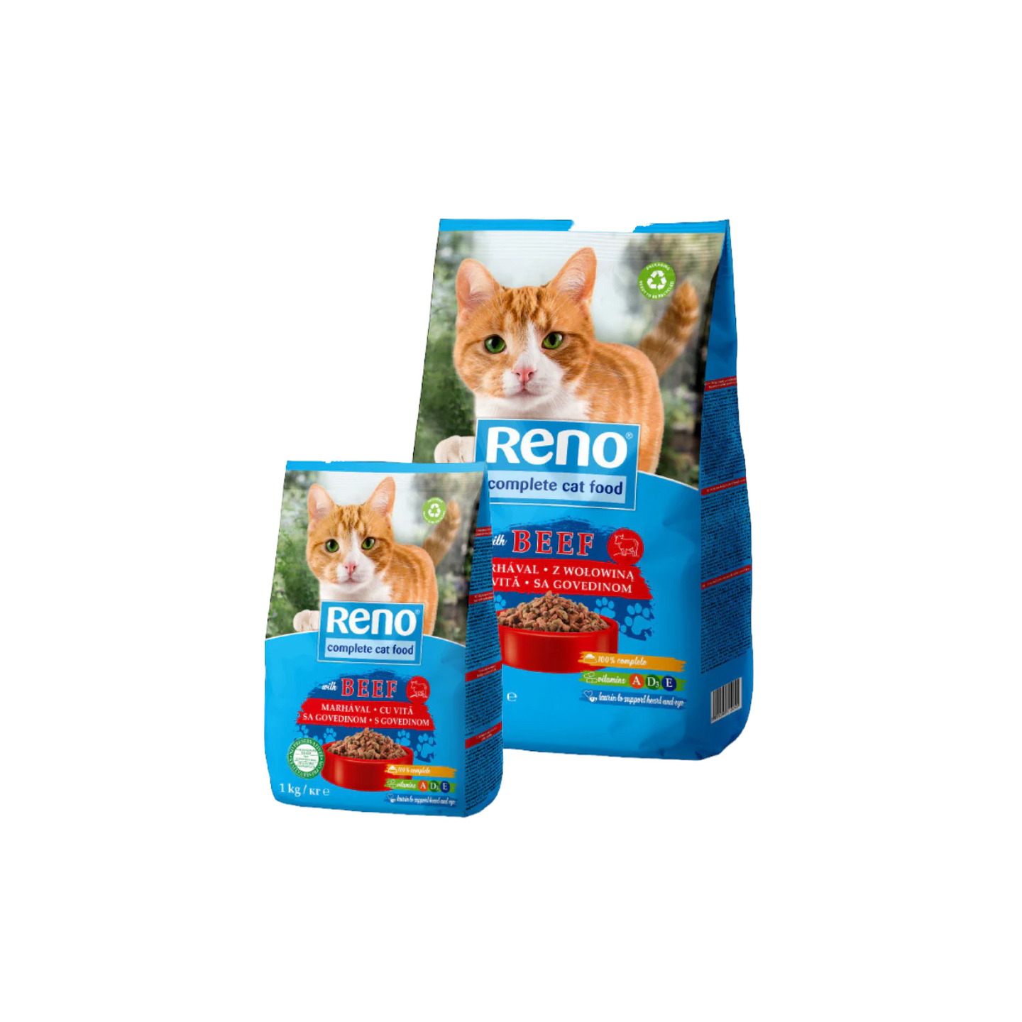 Reno רינו מזון יבש לחתולים בטעם בקר
