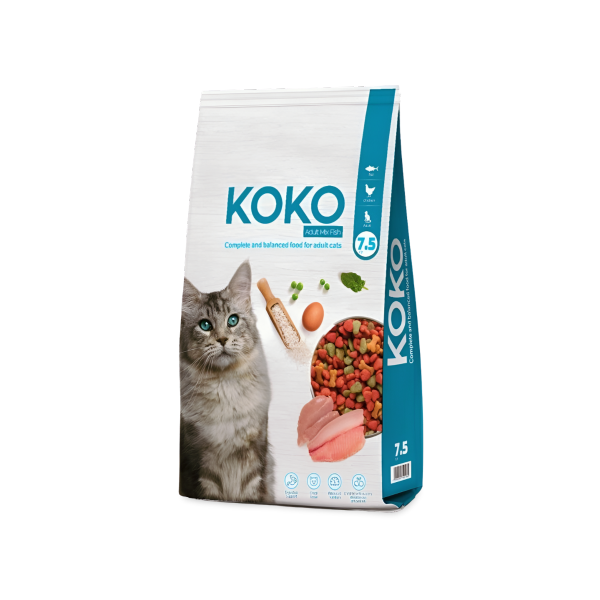 ג&amp;#39;רי החתול - Koko קוקו מזון לחתול מיקס דגים