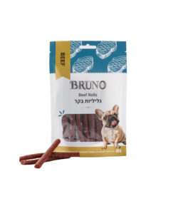 BRUNO ברונו חטיף גליליות בקר לכלב