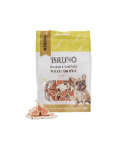 BRUNO ברונו חטיף רולס עוף ודג קוד לכלב