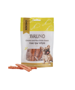 BRUNO ברונו חטיף מקלות עוף ואורז לכלב