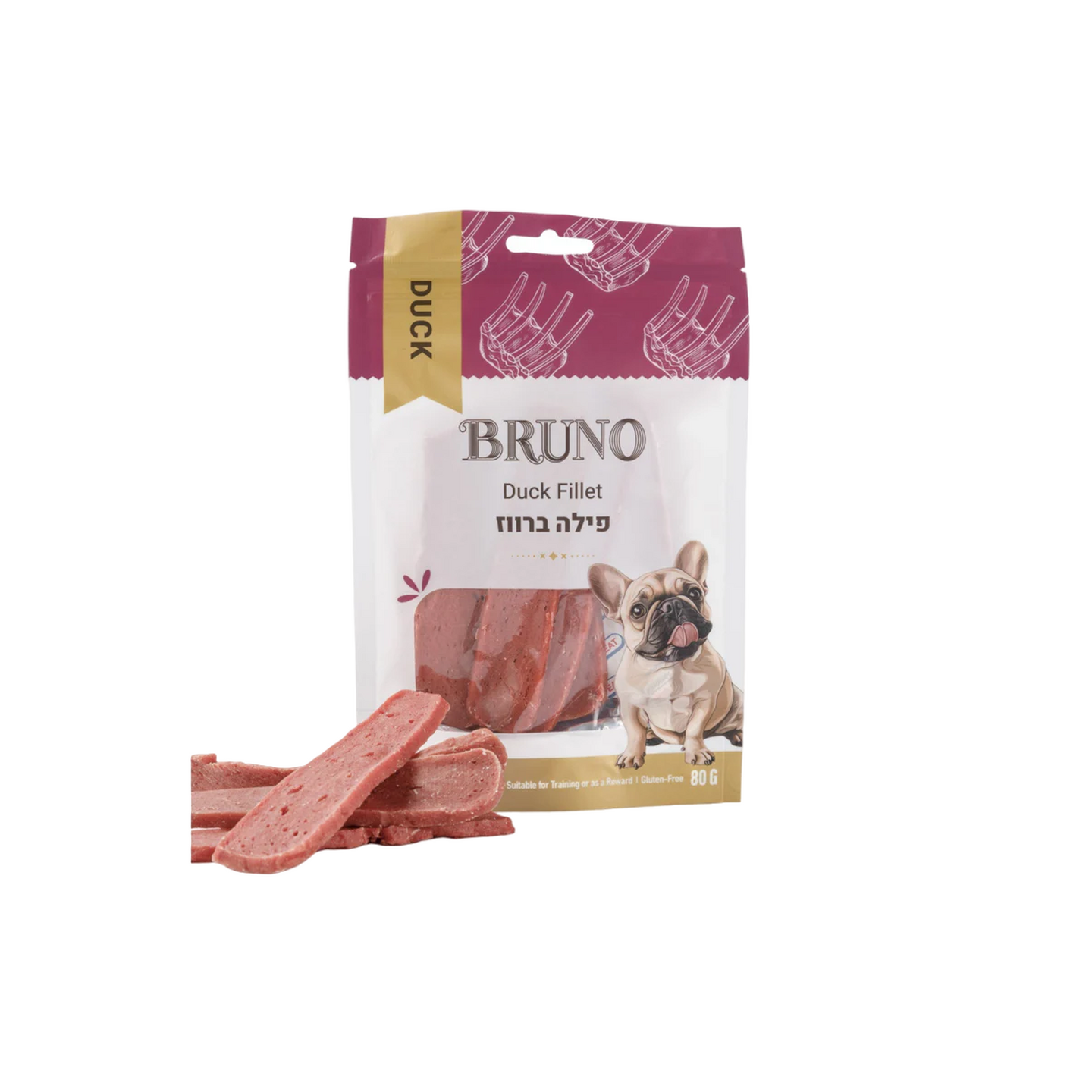 BRUNO ברונו חטיף פילה ברווז לכלב