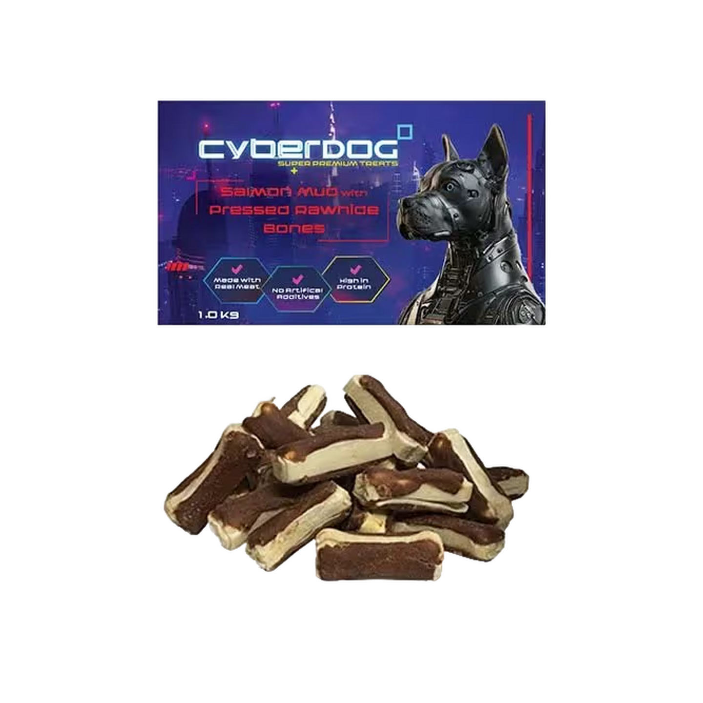 CYBERDOG סייבר דוג חטיף מיני עצמות סנדוויץ' בציפוי בקר