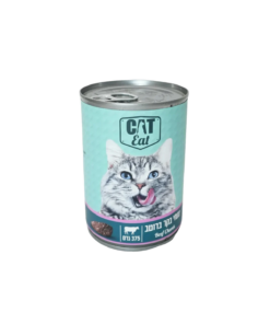 Cat eat קט איט שימורים לחתול נתחי בקר ברוטב