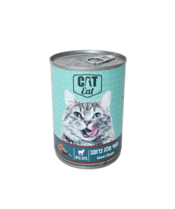 Cat eat קט איט שימורים לחתול נתחי טלה ברוטב